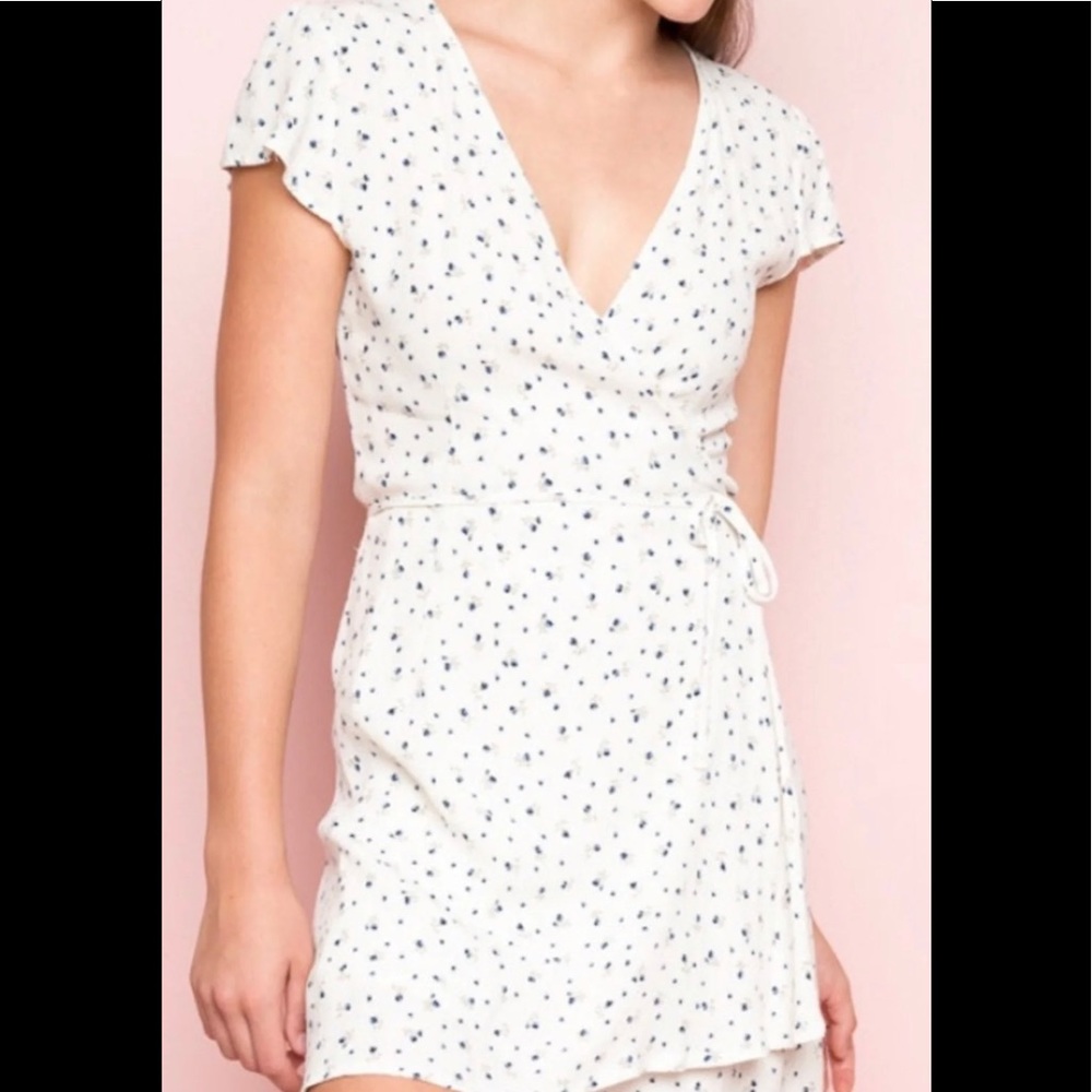 Brandy Melville White Floral Dress